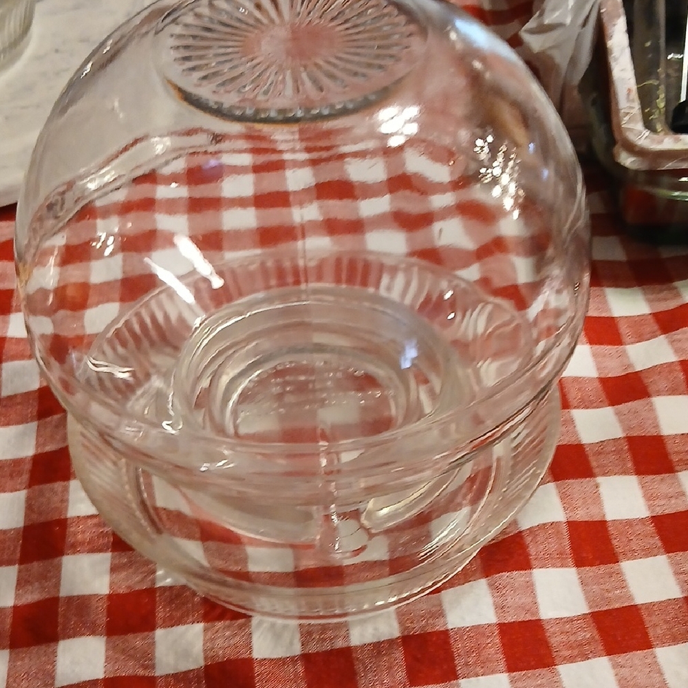 Vintage Rare Glass Chicken Feeders.  Htf